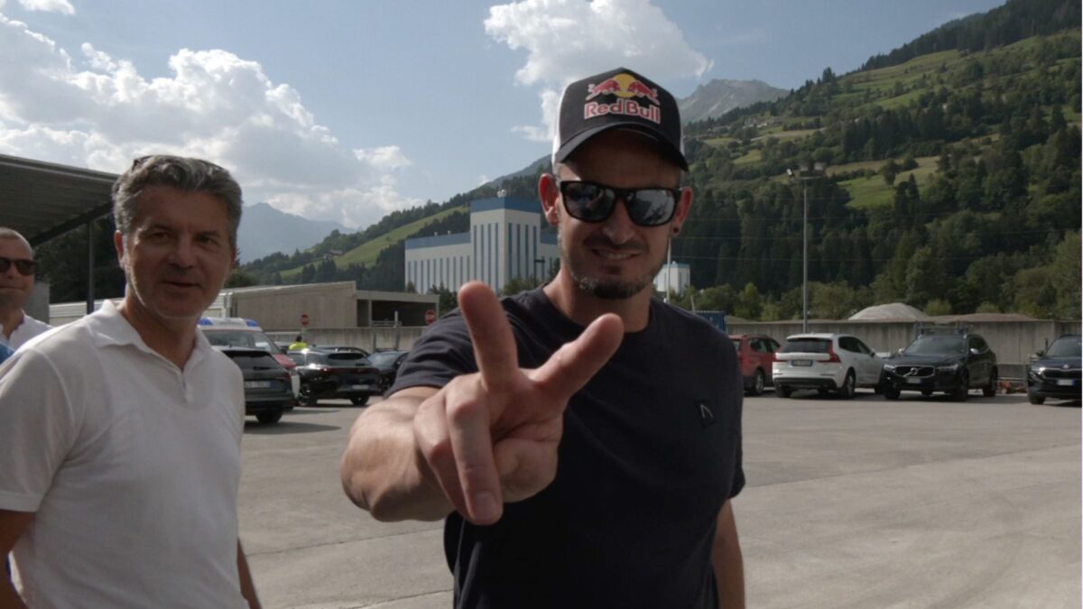 Dominik Paris in visita al cantiere Wipptaler Bau