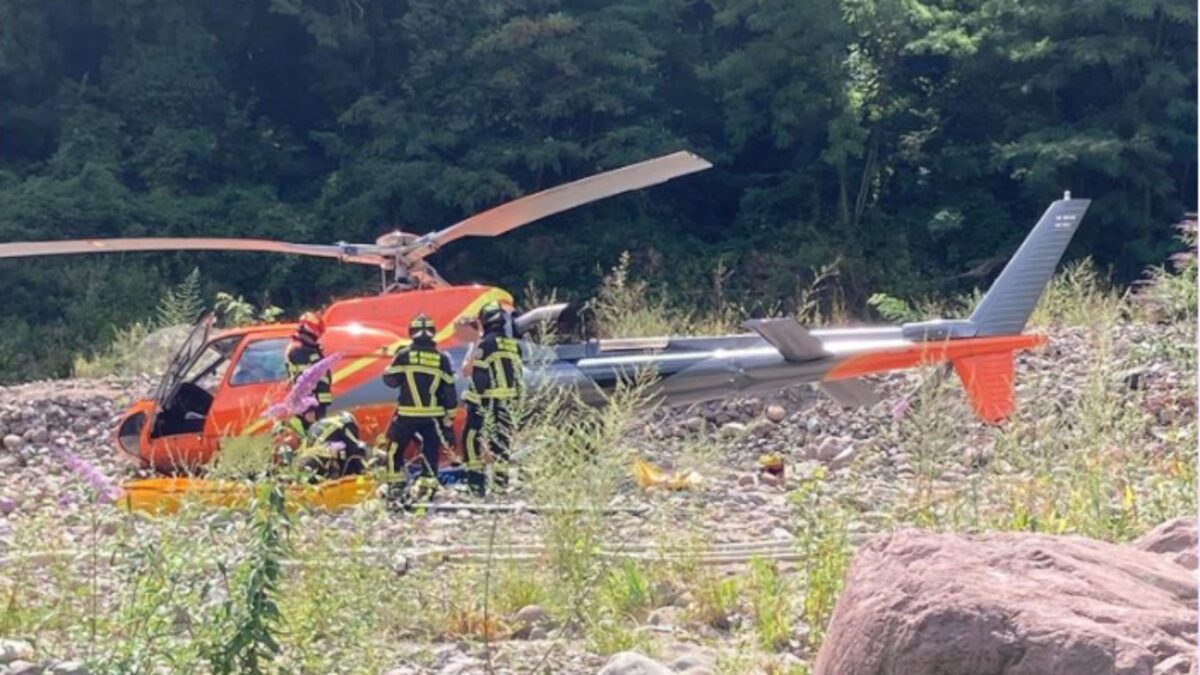 Atterraggio di emergenza per un elicottero alla Sill