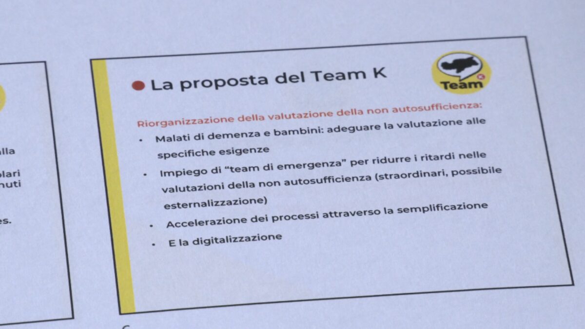 TEAMK per la non autosufficienza vanno rivisti i criteri