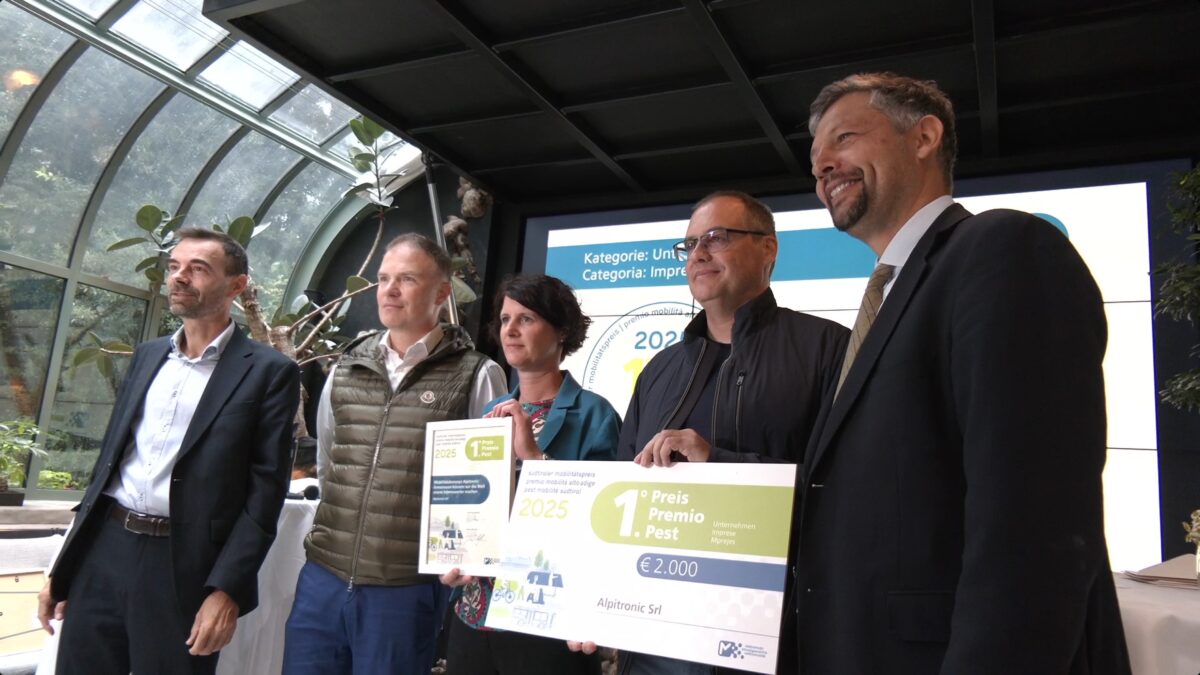 Premio Mobilità Alto Adige: consegnati i riconoscimenti