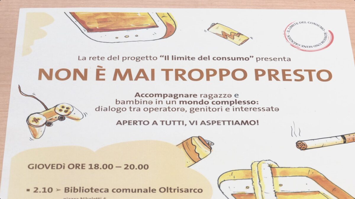 “Il limite del consumo”: cinque incontri tra genitori e operatori