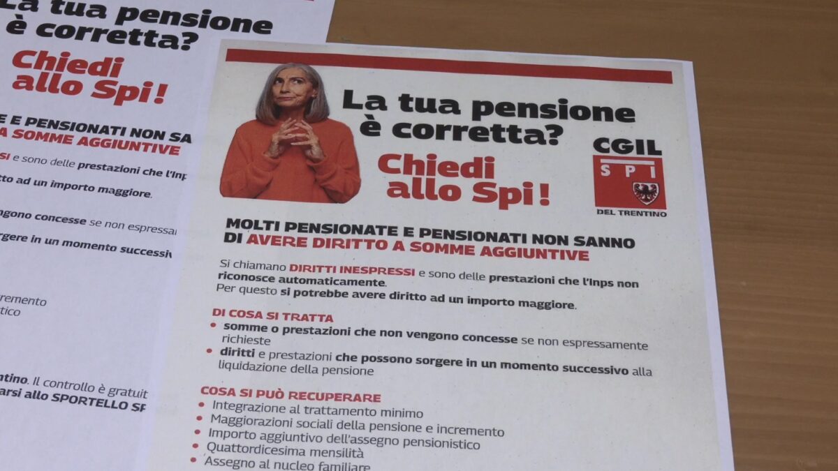 Pensionati, prestazioni su richiesta: al via la campagna informativa Cgil