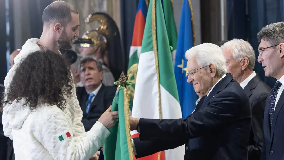 I portabandiera azzurri di Olimpiadi e Paralimpiadi 2026 accolti in Quirinale