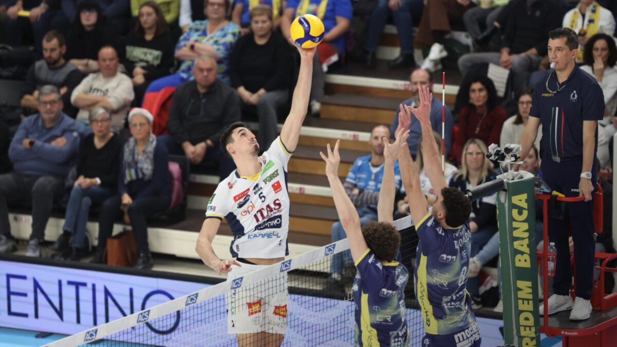 Volley, l’Itas Trentino batte Modena in tre set e si conferma terza in classifica di Superlega