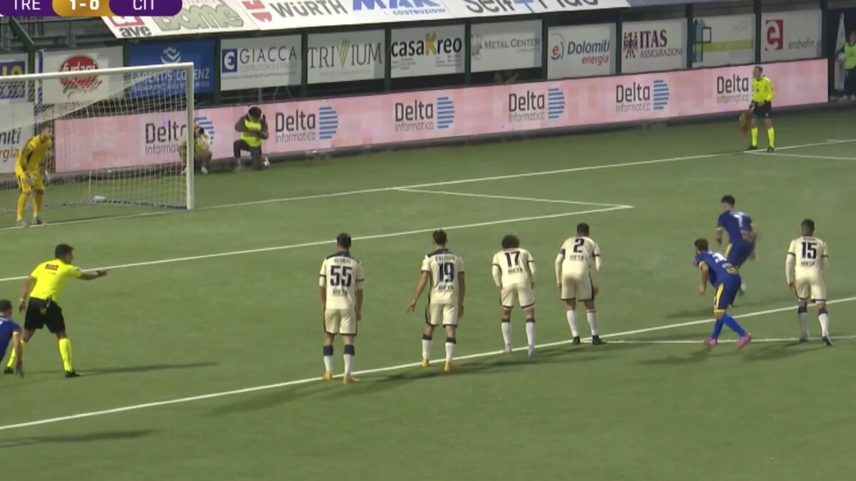 Calcio, il Trento torna a vincere. Contro il Cittadella decide un rigore di Capone