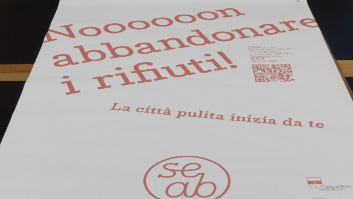 “Non abbandonare i rifiuti”: campagna di Seab e Comune di Bolzano