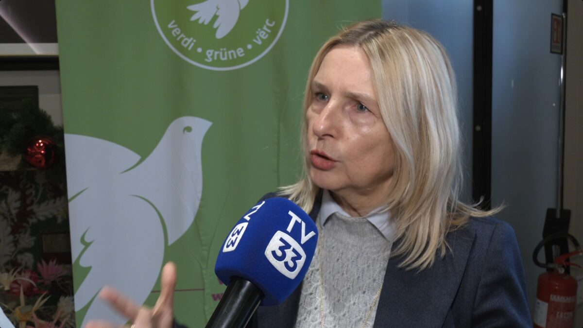 La senatrice dei Verdi Aurora Floridia in visita a Bolzano