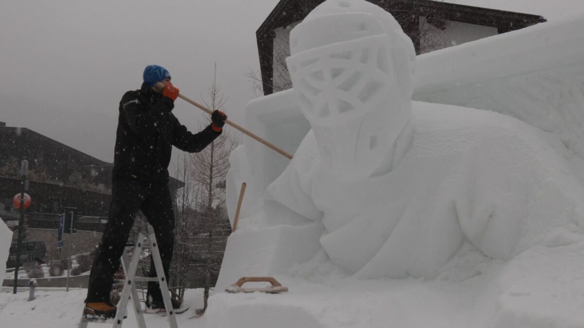 In val Gardena le Olimpiadi scolpite nella neve