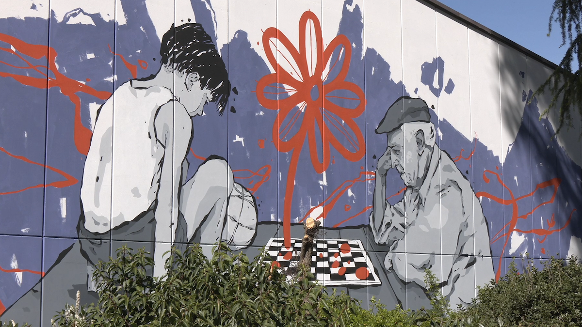 Trento ha un nuovo murale: si trova all’ex parco Santa Chiara