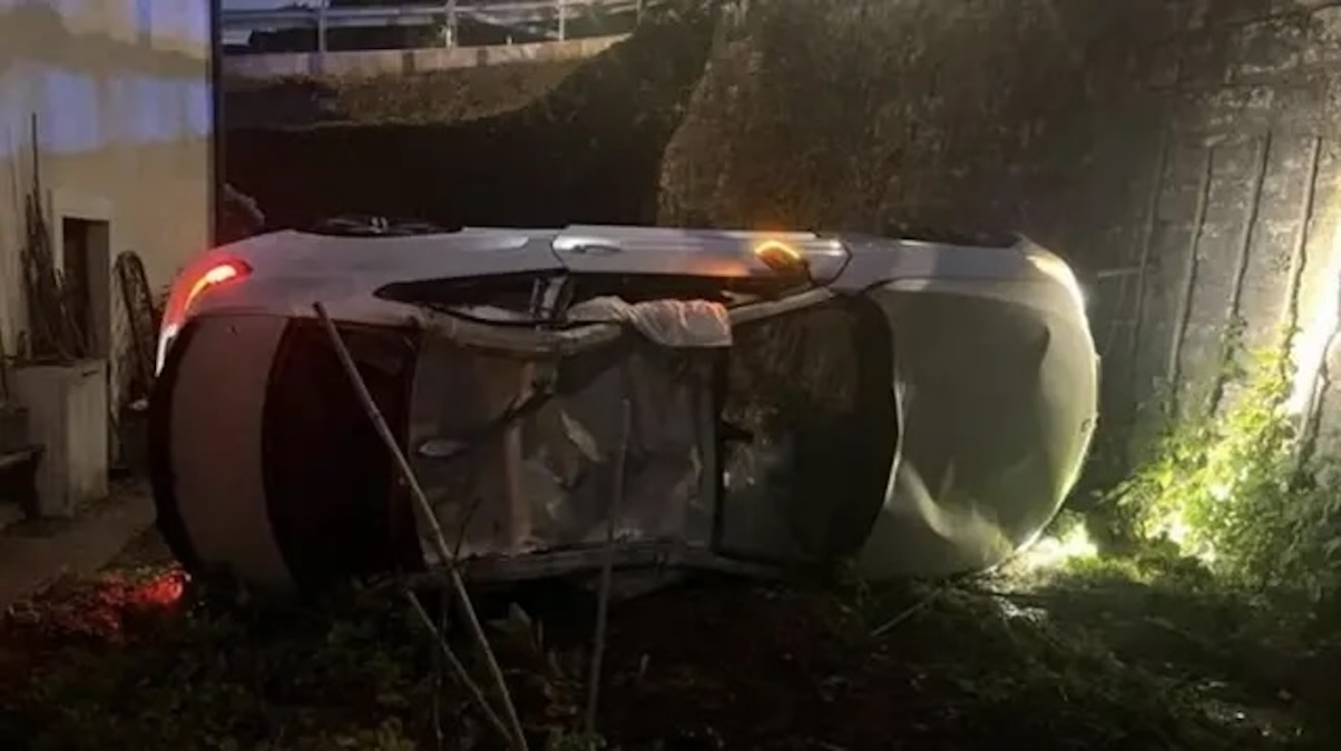 FOTO auto nell'orto