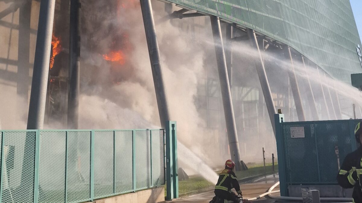 Fiamme al termovalorizzatore di Bolzano