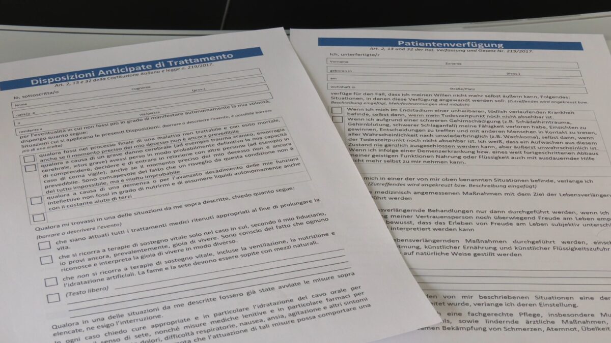 Testamento biologico: Bolzano leader nella compilazione
