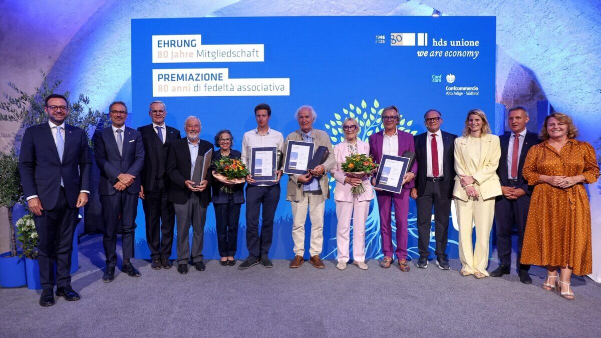 Bolzano: a Castel Mareccio celebrati gli 80 anni dell’Unione Commercio