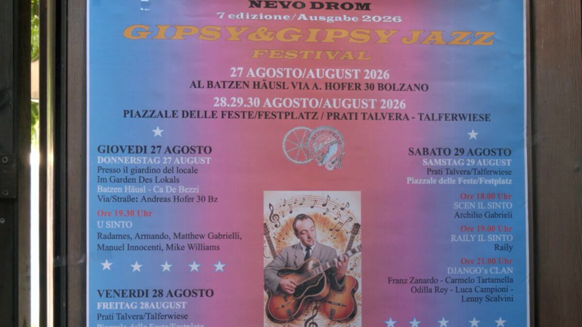 Dal 27 al 30 agosto a Bolzano torna il “Gipsy&Gipsy Jazz Festival”
